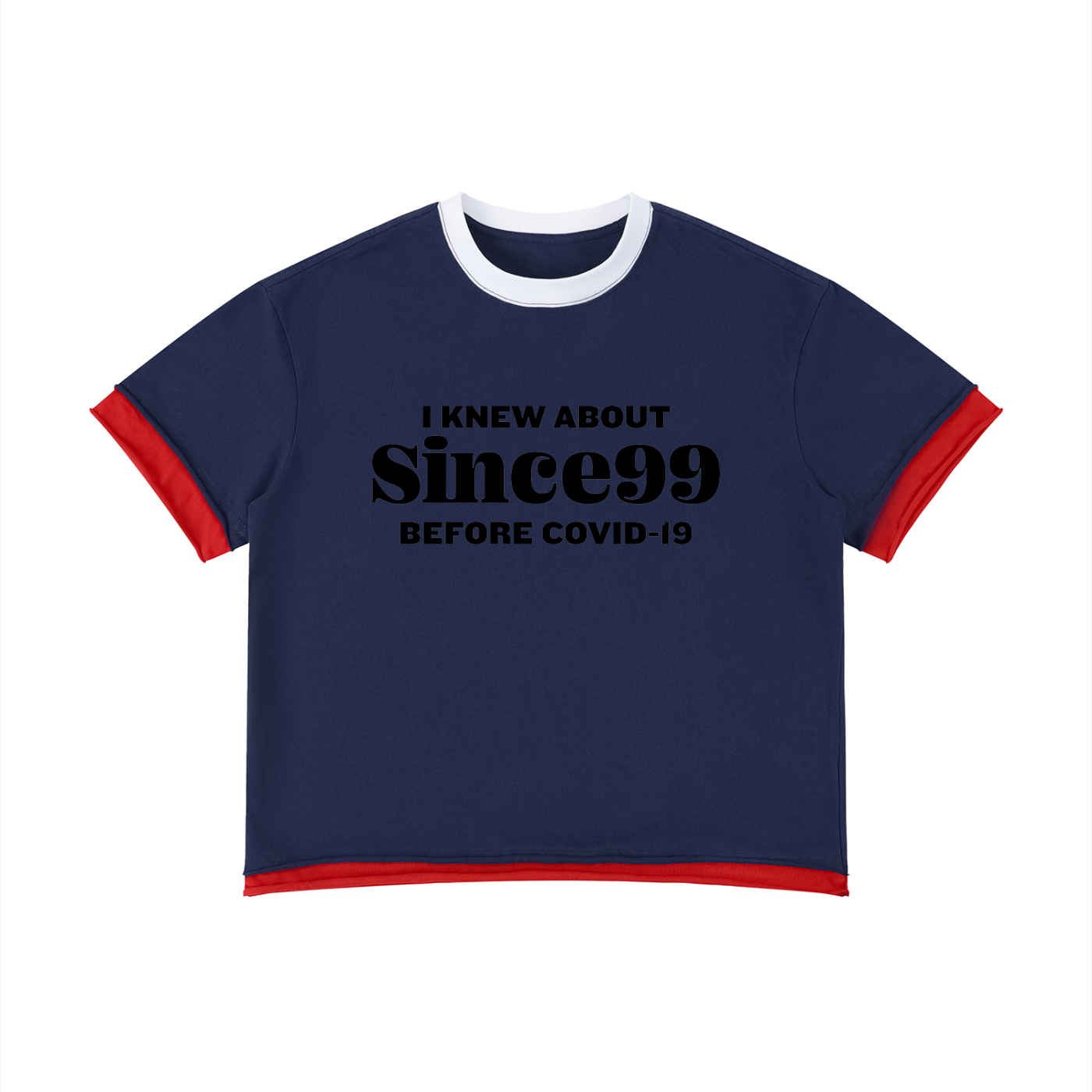 I Knew Since99 Color Block T-Shirt